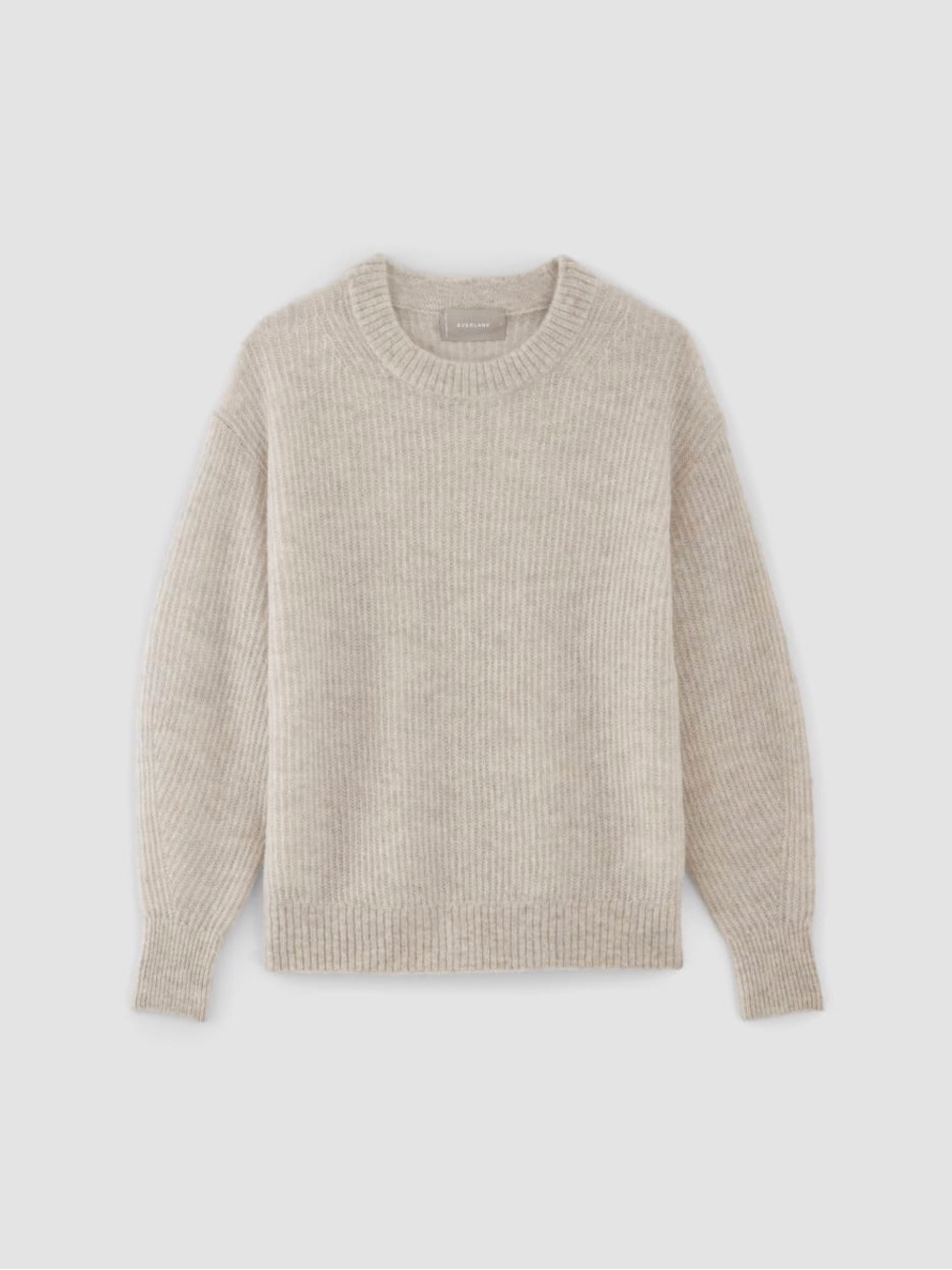 Everlane Cocoon Crew Sweater in Alpaca in Pumice Stone - Picture 2 of 7